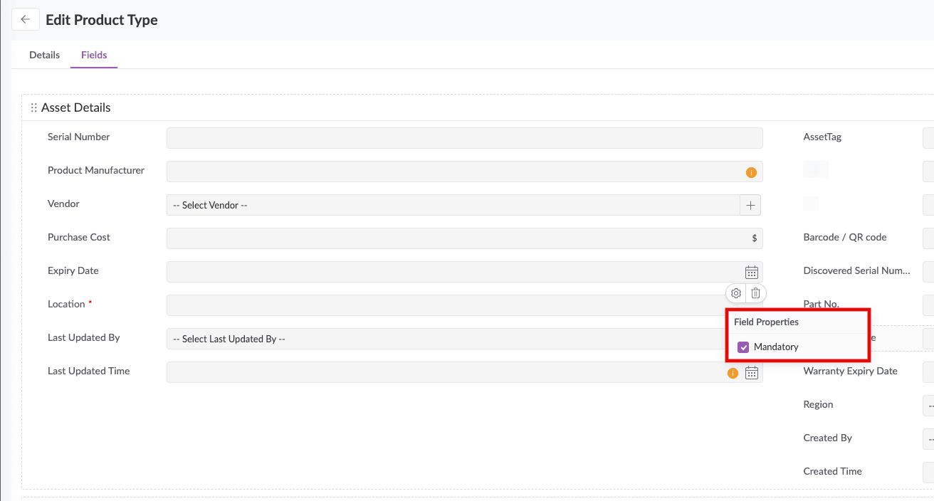 product type templates