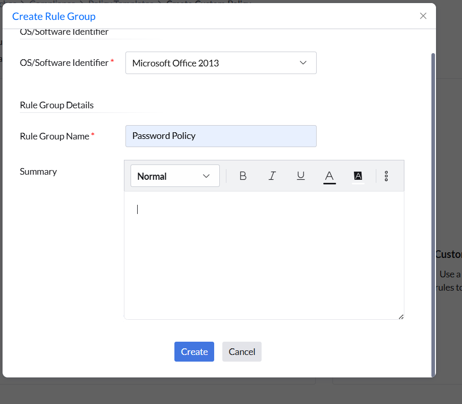 Compliance Customization