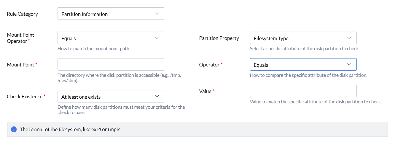 Partition Information rule