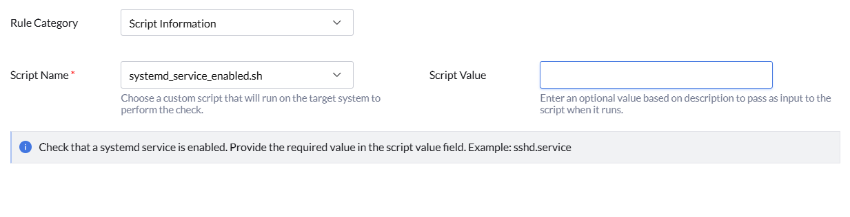 Script Information rule
